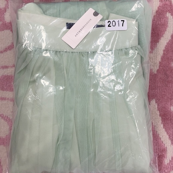 Anthropologie Aline Tulle Tired Mint Green NWT SZ XS - Picture 5 of 6